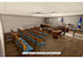 design modern office, workspace or meeting room interior in 3d